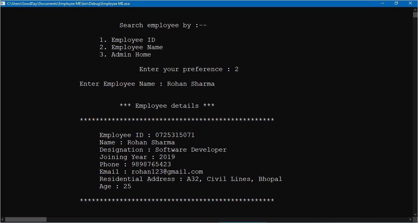 Search Employee
